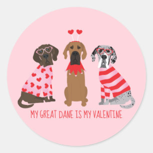 Sticker Rond Mon Grand Danse Est Ma Valentine