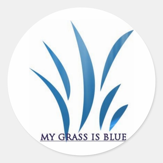 STICKER ROND MON GRAS EST BLEU (Devant)