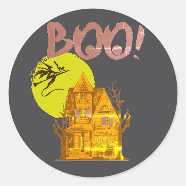 Sticker Rond Mon Halloween  (Devant)