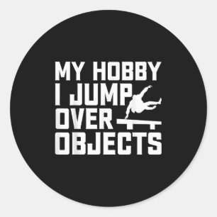 Sticker Rond Mon Hobby Je Saute Sur Objets - Parkour Traceur Gr