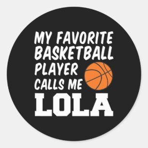 Sticker Rond Mon Joueur Bysketbyll favori m'appelle Lola Filipi