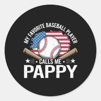 Sticker Rond Mon Joueur De Bysebyll Préféré M'appelle Pappy Dra