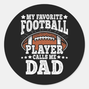Sticker Rond Mon Joueur de Football Américain Préféré M'appelle