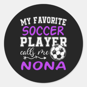 Sticker Rond Mon Joueur De Football Favori M'appelle Nona Socce