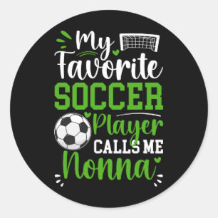 Sticker Rond Mon Joueur De Football Favori M'appelle Nonna Socc