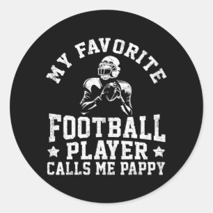 Sticker Rond Mon Joueur De Football Préféré M'Appelle Pappy