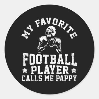 Sticker Rond Mon Joueur De Football Préféré M'Appelle Pappy