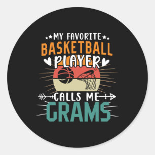 Sticker Rond Mon Joueur de Squill Préféré Grands-parents Squill