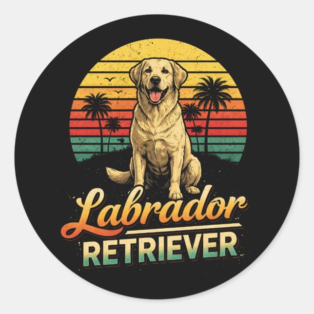Sticker Rond Mon Labrador Retriever (Devant)