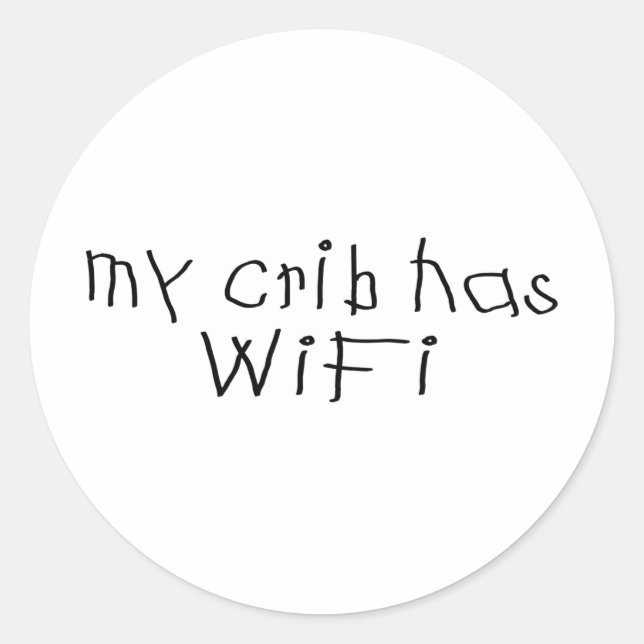 Sticker Rond Mon lit a wifi (Devant)