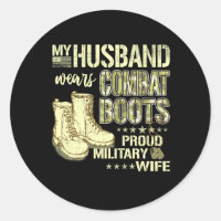 Mon Mari Porte Des Bottes De Combat Fière Militair