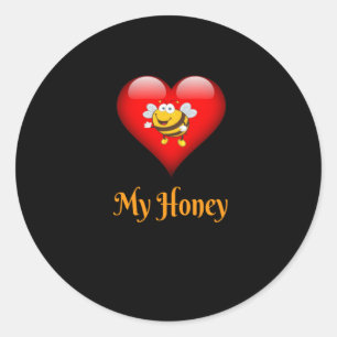 Sticker Rond Mon Miel Sauvez Le Cadeau Des Abeilles