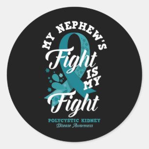 Sticker Rond Mon Nephew's Fight Is My Fight Polycystic Kidney D
