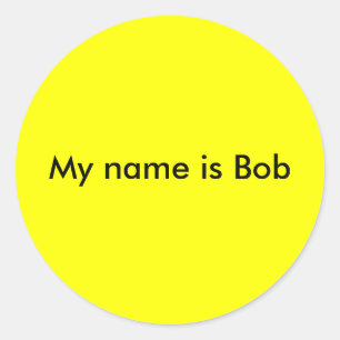 Sticker Rond Mon nom est Bob