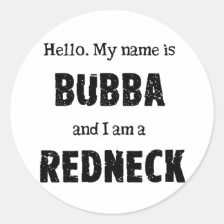 Sticker Rond Mon nom est Bubba
