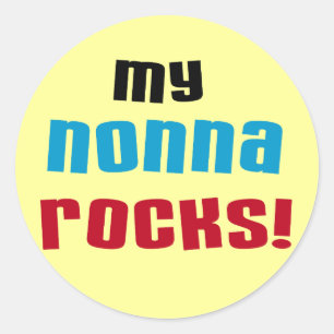 Sticker Rond Mon Nonna bascule le T-shirts et les cadeaux