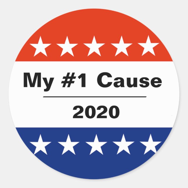 Sticker Rond Mon numéro d'élection 2020 (Devant)
