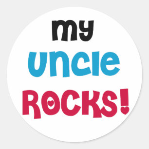 Sticker Rond Mon oncle Rocks