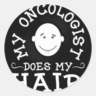 Sticker Rond Mon Oncologue fait mon cancer des cheveux Survivor