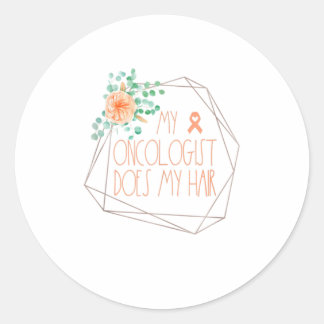Sticker Rond Mon oncologue fait mon oncologue pour le cancer ut