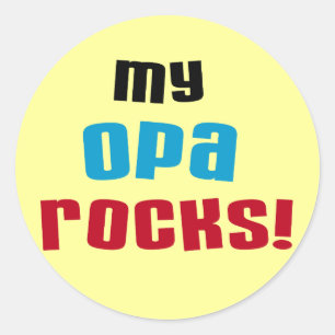 Sticker Rond Mon Opa bascule le T-shirts et les cadeaux