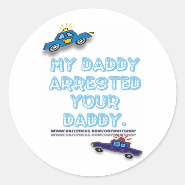 STICKER ROND MON PAPA A ARRÊTÉ VOTRE PAPA (Devant)