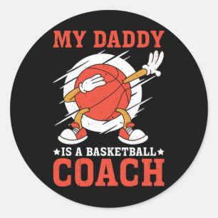 Sticker Rond Mon papa est un super entraîneur de sport - Enfant