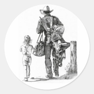 Sticker Rond Mon père est un garçon