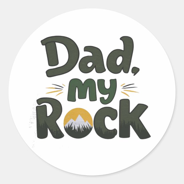 Sticker Rond Mon père mon roc  (Devant)
