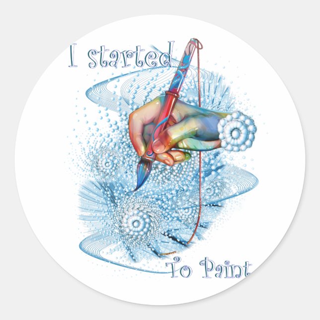 Sticker Rond Mon plan de peinture (Devant)