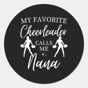 Sticker Rond Mon Pom-pom girl Favori M'Appelle Nana Sports Chee