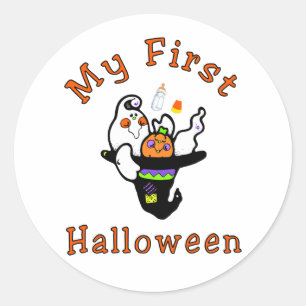 Sticker Rond Mon premier Halloween
