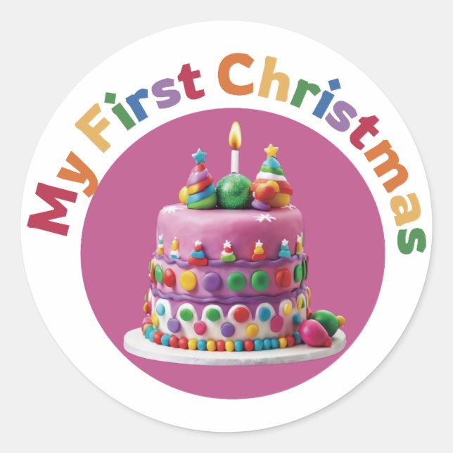 Sticker Rond Mon premier Noël #1 (Devant)