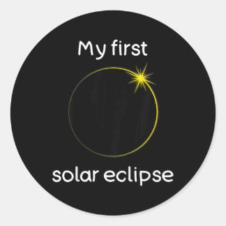 Sticker Rond Mon premier Solaire Eclipse Chemises Garçons Fille