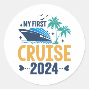 Sticker Rond Mon premier voyage en mer 2024