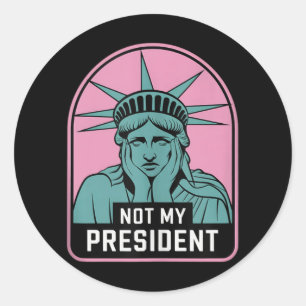 Sticker Rond Mon président n'empêche pas Trump de résister à l'