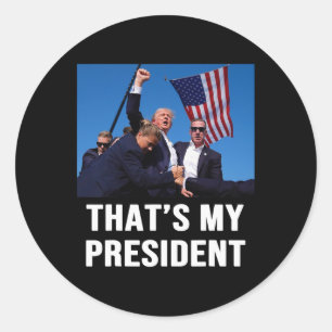 Sticker Rond Mon président Trump 2024