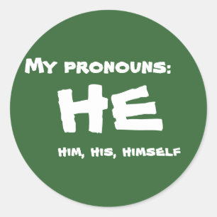 Sticker Rond Mon Pronononounes Lui