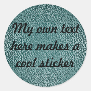 Sticker Rond Mon propre texte ici 034c4c Vert Texturé