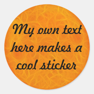 Sticker Rond Mon propre texte ici Feu et flamme
