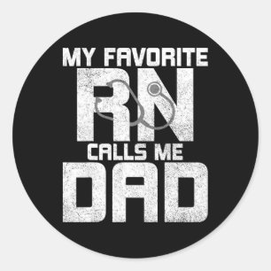 Sticker Rond Mon Rn Favori M'Appelle Papa - Drôle Nur Enregistr