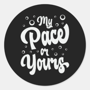 Sticker Rond Mon Rythme Ou Votre Baignade Nager Nager Eau Amusa