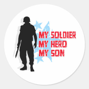 Sticker Rond Mon Soldat, Mon Héros, Mon Fils