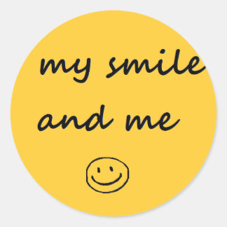 Sticker Rond mon sourire et moi