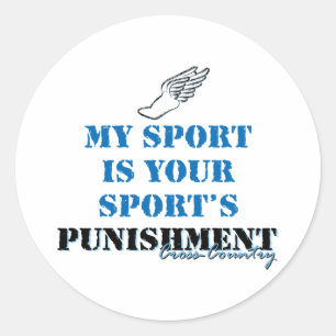 Sticker Rond Mon sport est votre punition de sports - cc