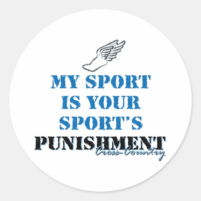 Sticker Rond Mon sport est votre punition sportive - CC (Devant)