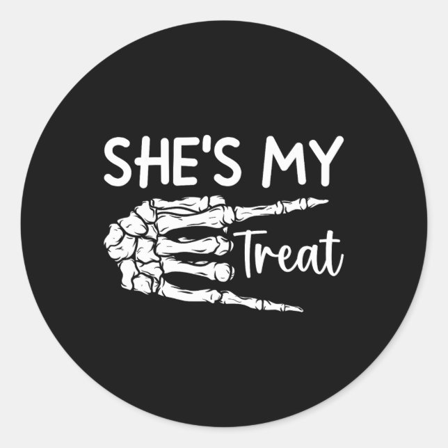 Sticker Rond Mon traitement Squelette correspondant Costume d'H (Devant)