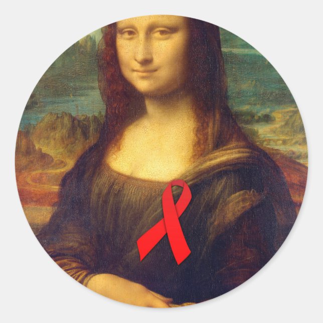Sticker Rond Mona Lisa (Devant)