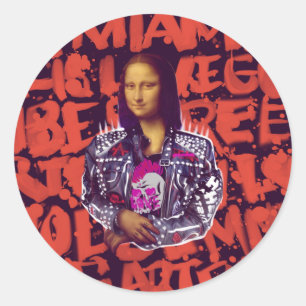 Sticker Rond Mona Lisa