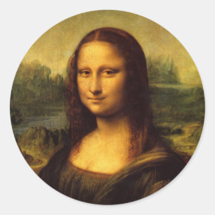 Sticker Rond Mona Lisa by Léonard de Vinci